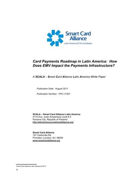 smart card alliance latin america|Alliance Activities : Publications : Card Payments Roadmap in .